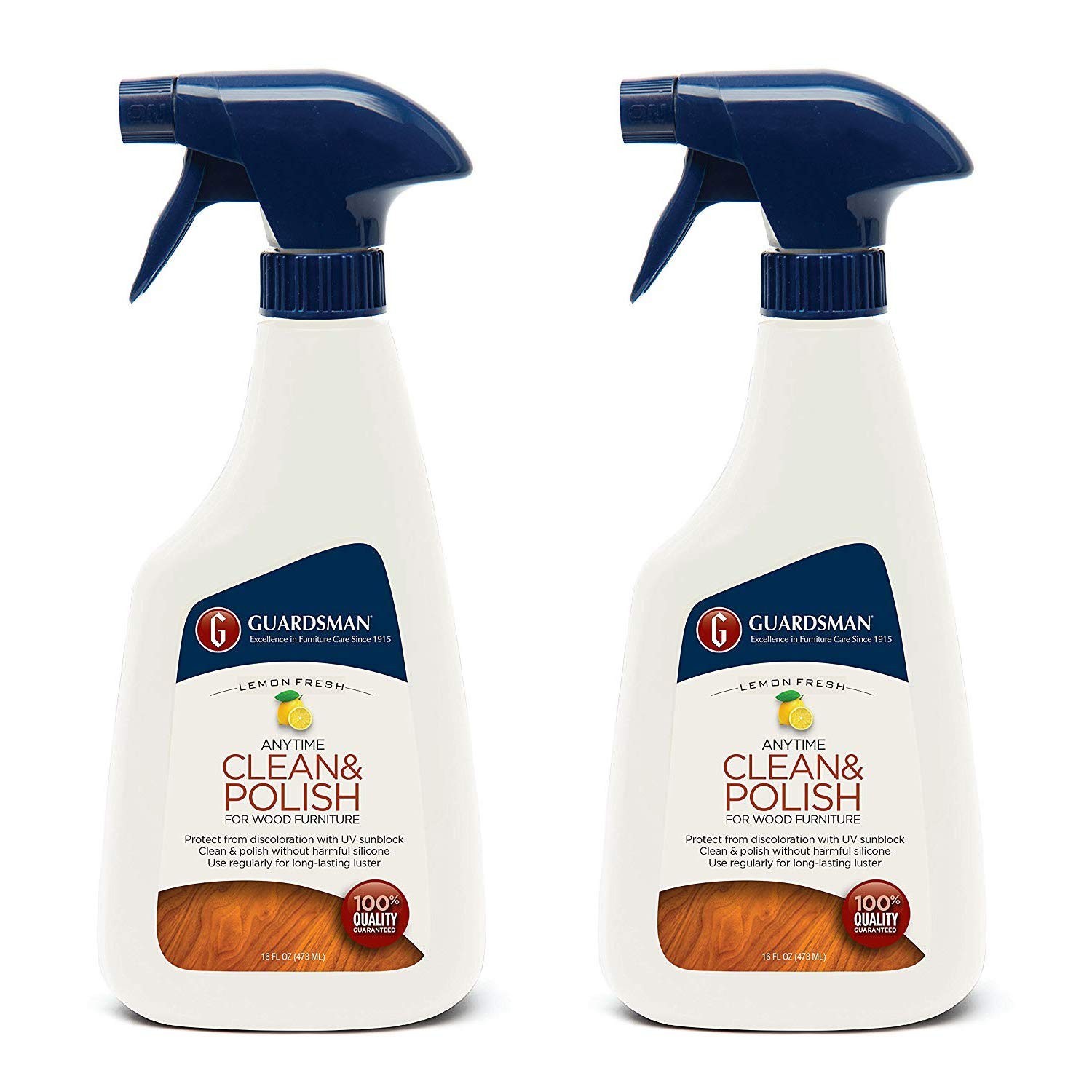 Wood Furniture Cleaner & Polish – Lemon Fresh, 16 oz – Silicone Free, UV Protect