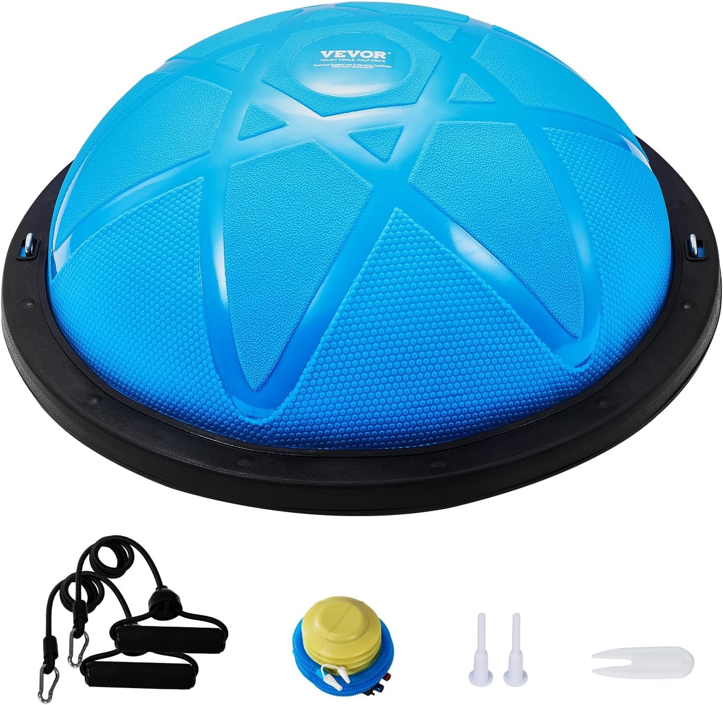 VEVOR Half Exercise Ball Trainer, 23/26 inch Balance Ball Trainer, 1500lbs Cap