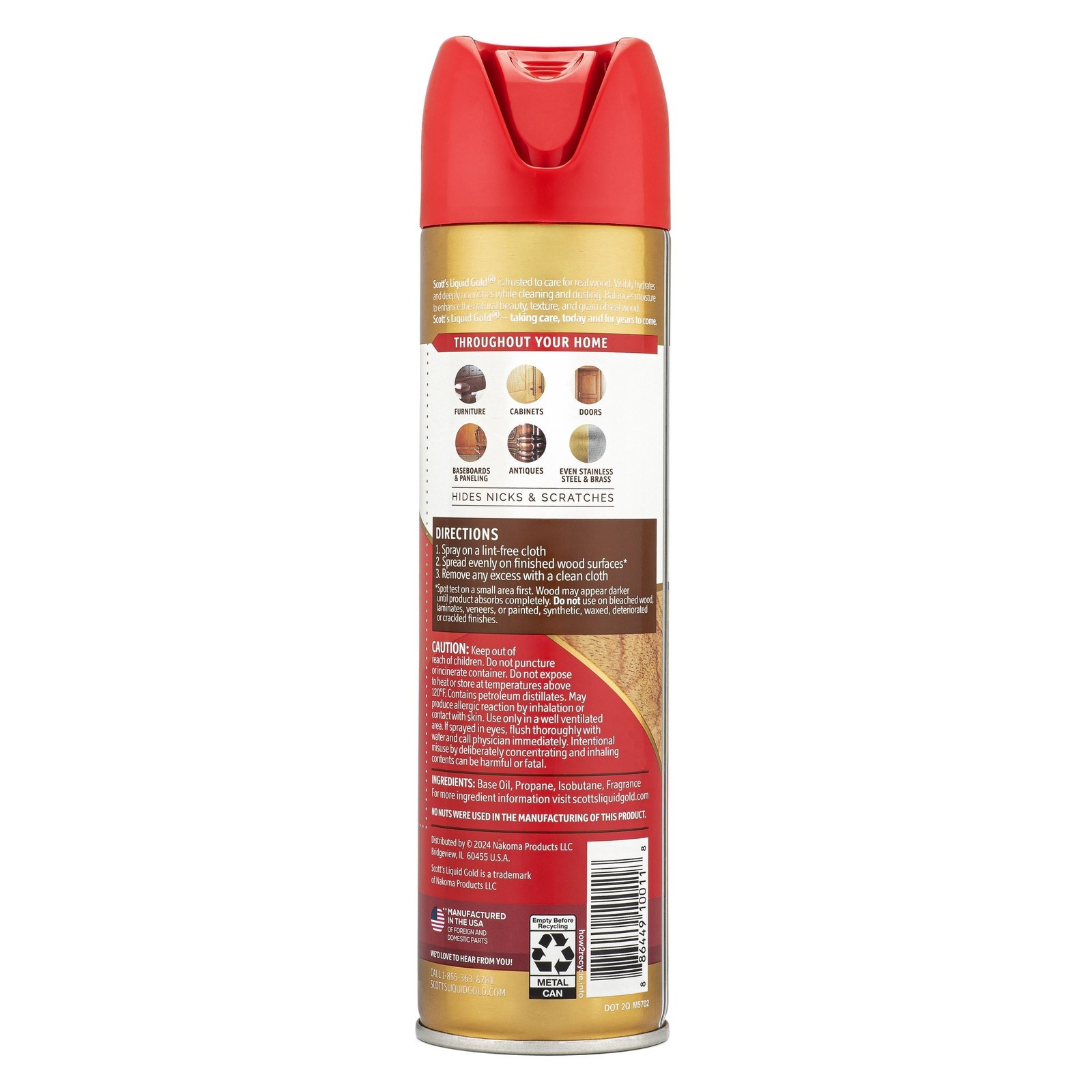 Wood Cleaner Polish and Protector Fresh Almond Scent 11.5 oz.