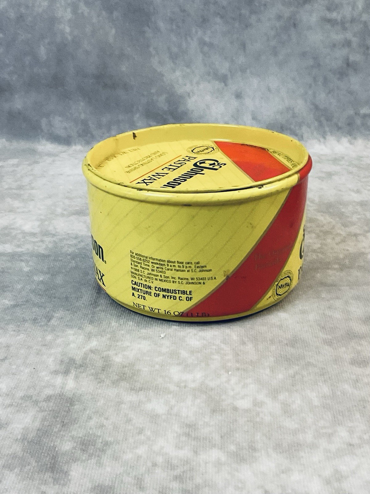 SC JOHNSON PASTE WAX 16 OZ ORIGINAL FORMULA 1988 OLD STOCK
