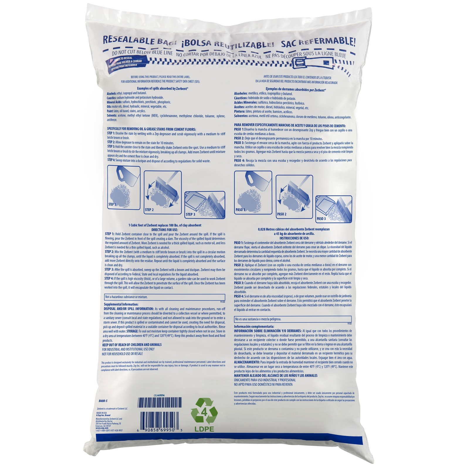 Zep Zorbent 1 Cubic Ft Bag (699501)