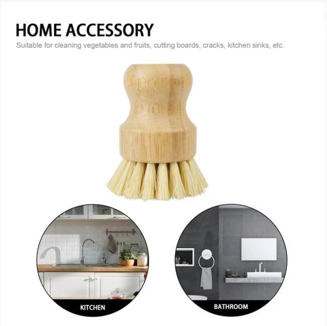1 Pcs Palm Wooden Dish Scrubber Brush,Dish Brush Set, Dish Brushes, Durable W…