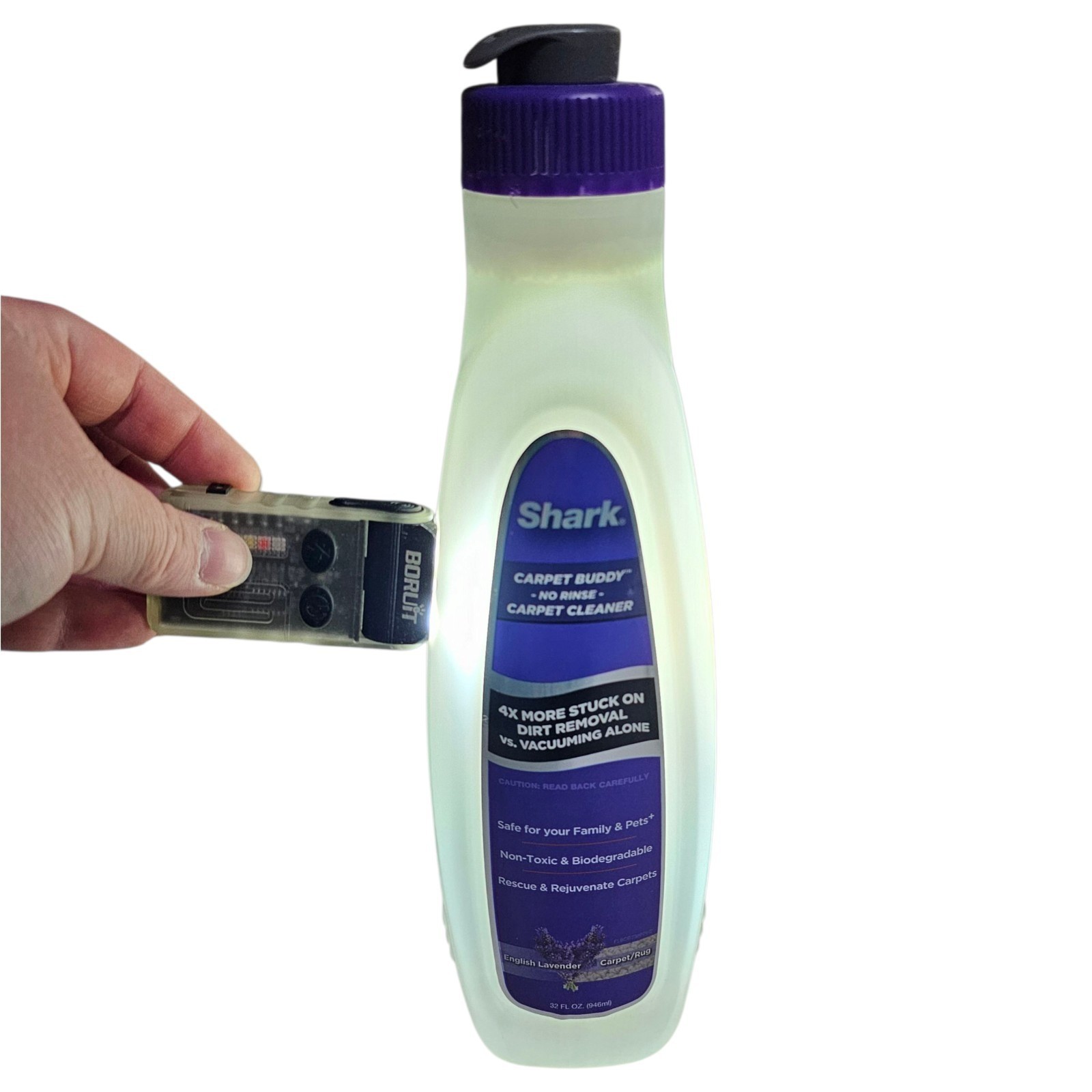 Shark Carpet Buddy No Rinse Carpet Cleaner English Lavender 32oz New, NOT SEALED
