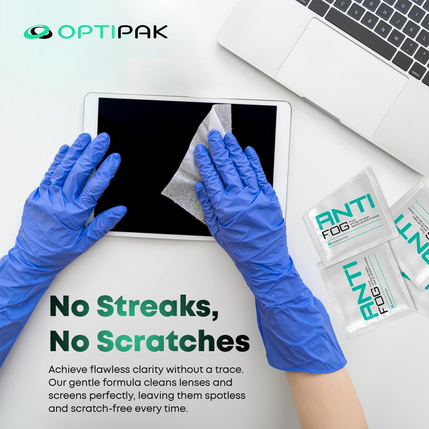 Anti Fog Wipes for Glasses, Binoculars, Face Shields, Ski Masks or Swim