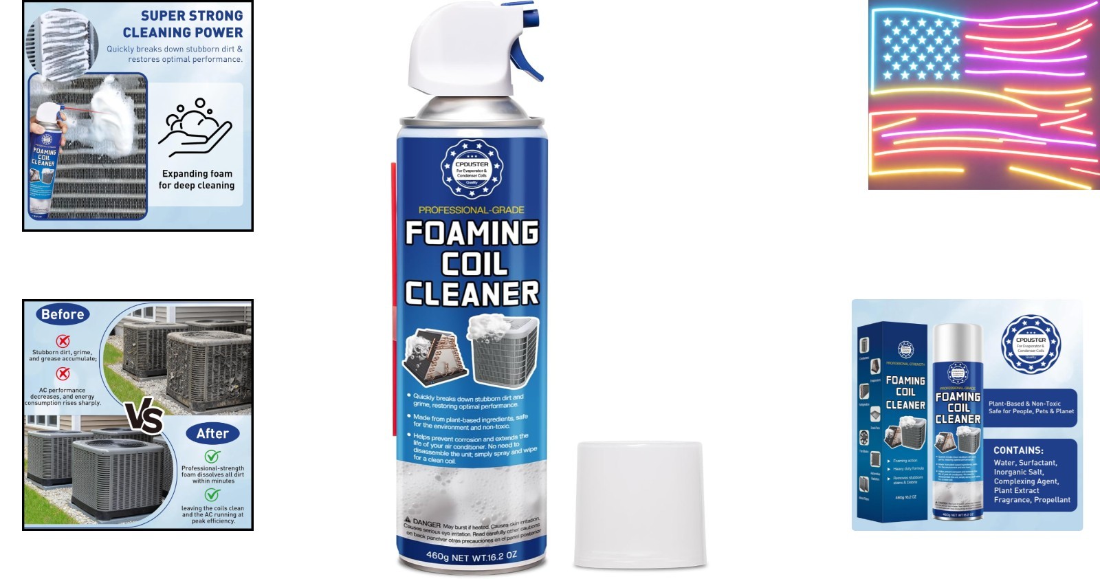 AC Unit Cleaner Foam – HVAC Evaporator Coil and Condenser Cleaning, for Home …