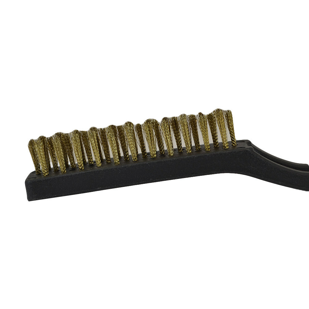 3Pc Mini Wire Brush SS Brass Nylon Brushes Multi Cleaning Polish Detail Brushes