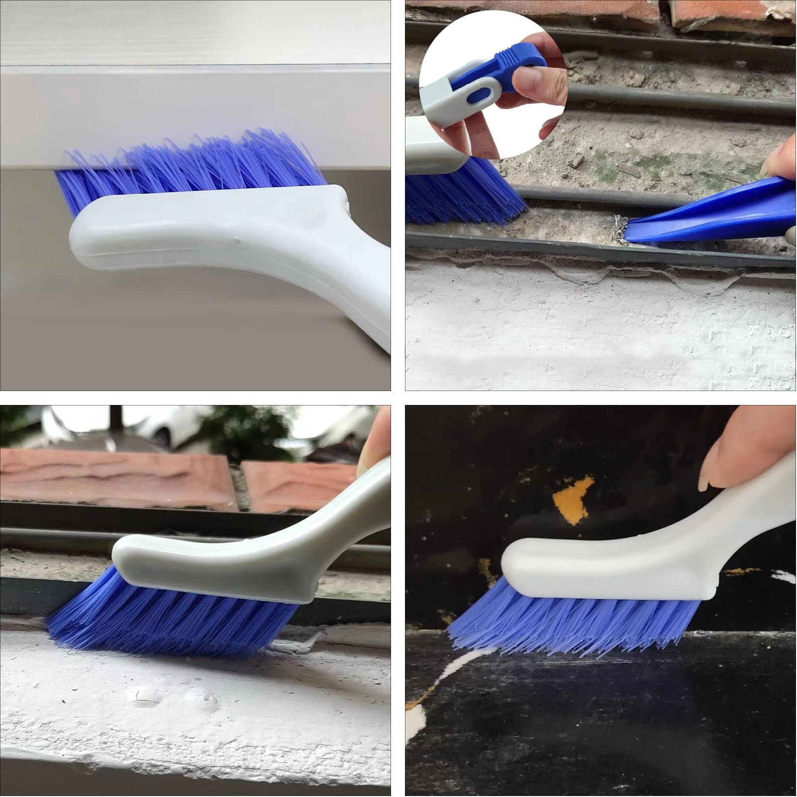Small Scrub Brush Set for Deep Cleaning, 2 Cleaning Brushes for Window Tracks…