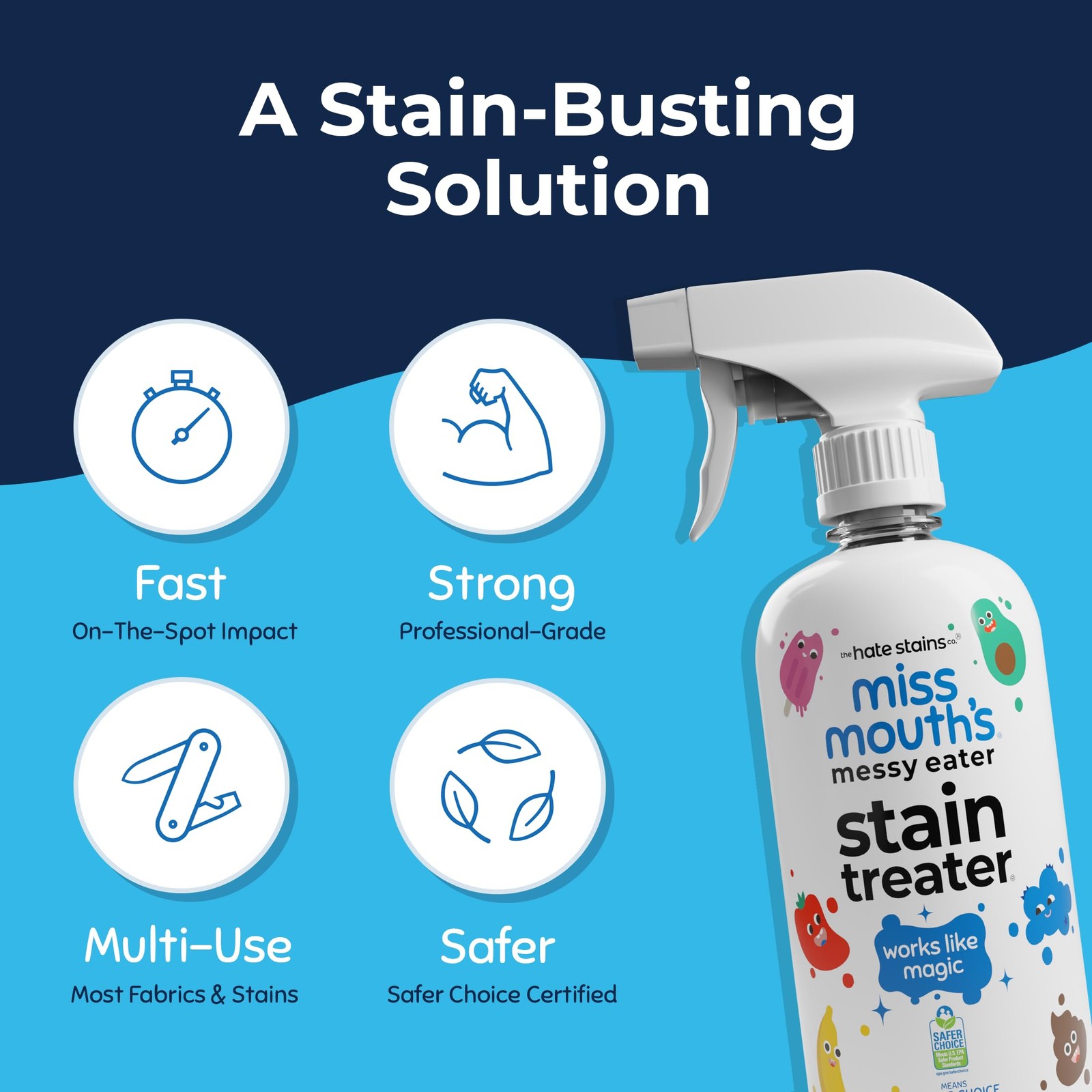 Miss Mouth s Messy Eater Stain Treater Spray 16oz Stain Remover Newborn & Baby