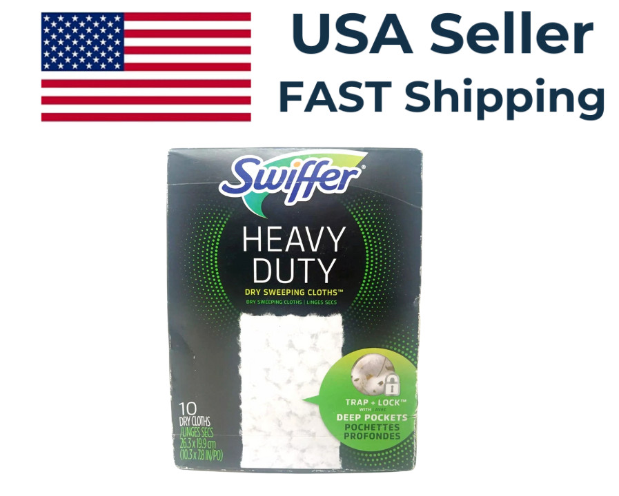 SWIFFER Heavy Duty Dry Sweeping Cloths Mop Pad Refills 10 Ct