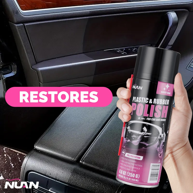 Car Interior Polish Cleaner – 3Pack 450ml & Cleaner Spray, Quick Shine Safe US