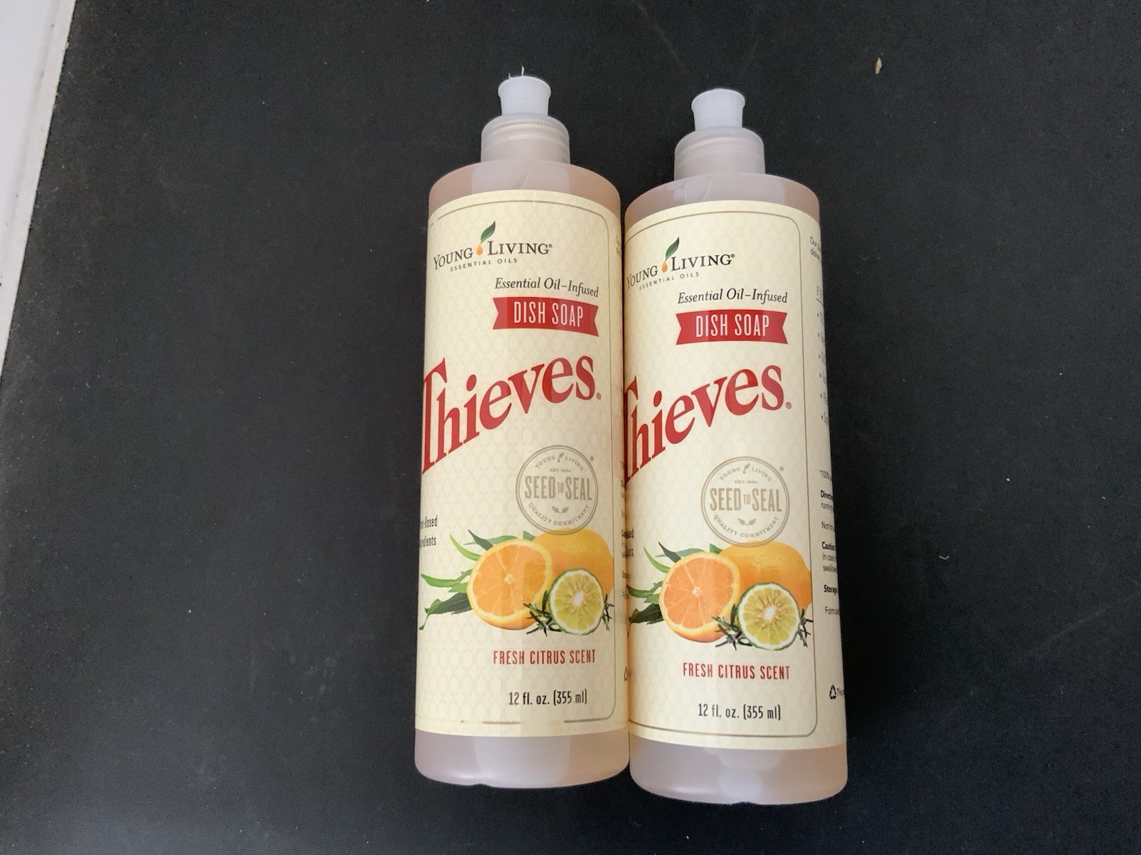 Two Young Living Thieves Dish Soap 12 fl.oz Essential Oil Infused Fresh Citrus