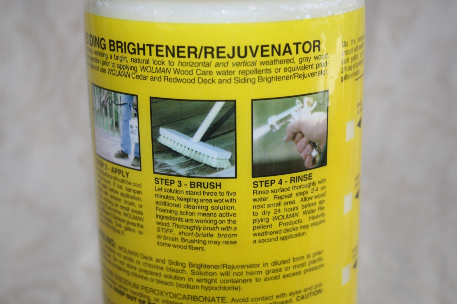 NOS Wolman DECK SIDING BRIGHTENER Rejuvenator CONCENTRATE Makes 5 Gallons SEALED