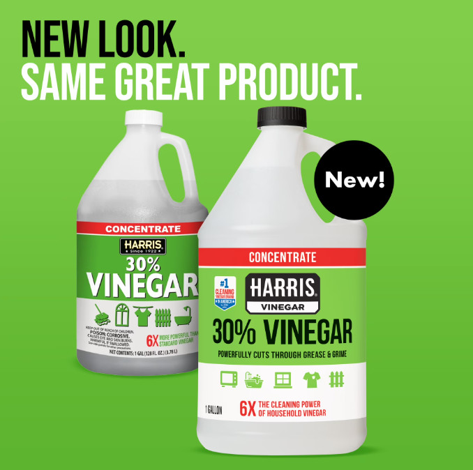 2 Pack- Harris 30% Vinegar Concentrate 1Gal Industrial Strength Cleaning Vinegar