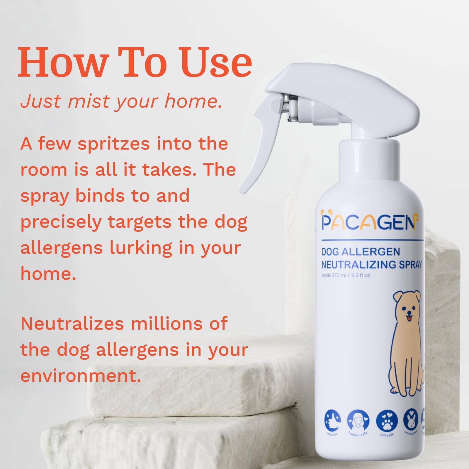 Dog Allergen Neutralizing Spray for Humans – Perfect for Home Use, Immediate …
