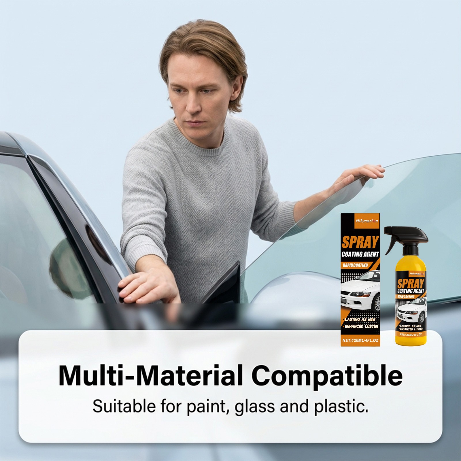 1/2/3x Spray Coating Agent For Cars, Nano Hydrophobic Ceramic Coating 120ml