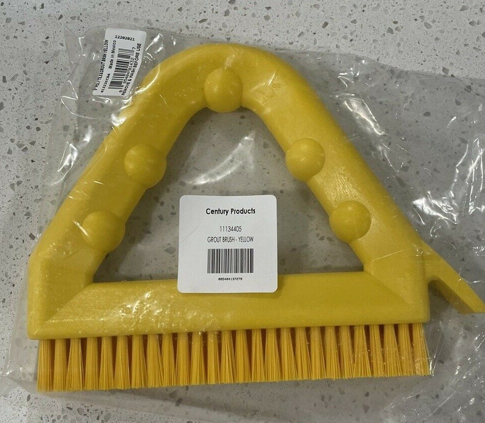 2 Pack- Yellow 9″ Tile & Grout Brush with Yellow Bristles- Century Products