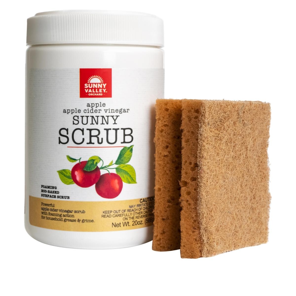 Sunny Valley Orchard Sunny Scrub Foaming Cleaning Powder, Apple Cider Vinegar