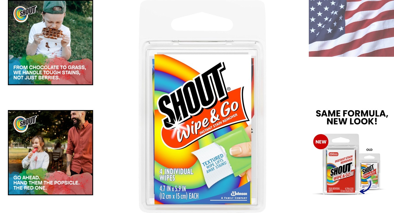 Wipe & Go Instant Stain Remover Wipes – 4 Pack for Quick On-the-Go Stain Solu…