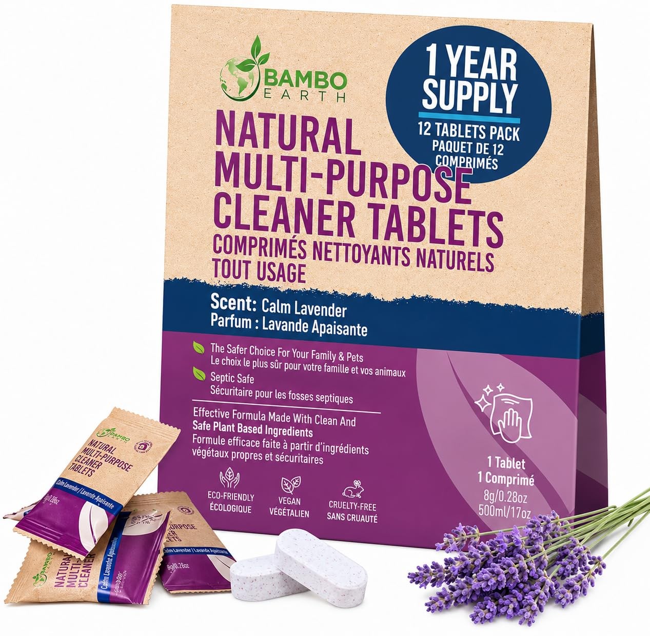 12 Pack Natural Multi-Purpose Cleaner – All Surface Multipurpose Cleaning Tab…