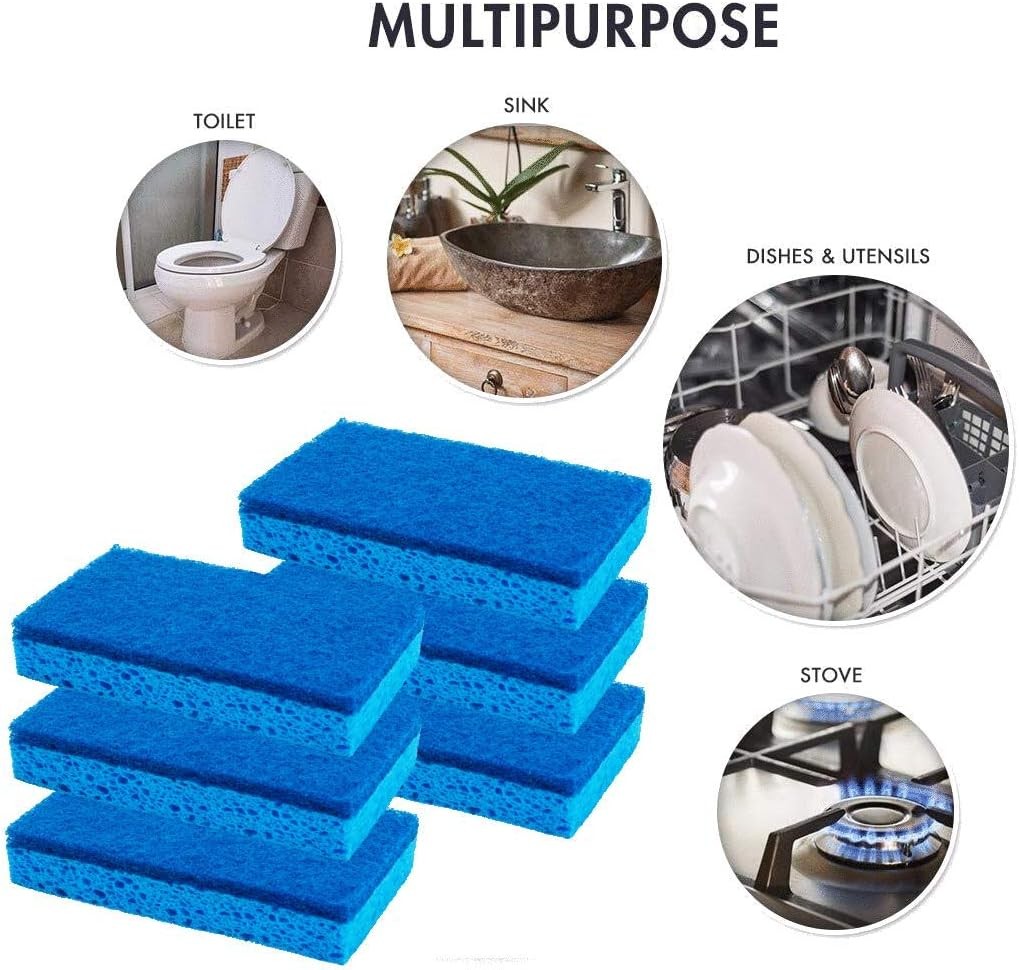 Scrubit Non-Scratch Cleaning Scrub Sponges- Scrubbing Dish Sponge Ideal for