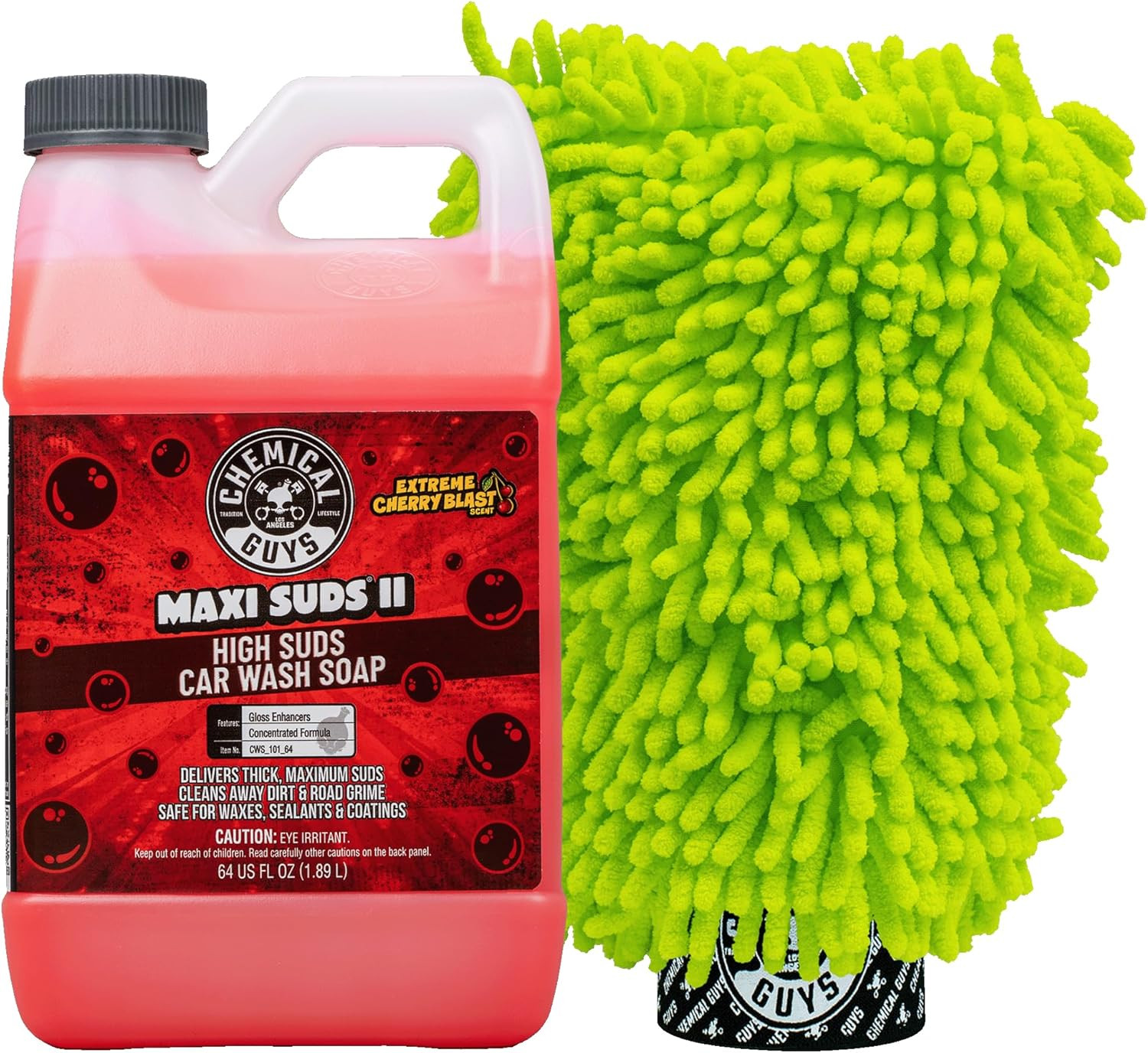 Maxi Suds II Foaming Car Wash Soap – High Foam Car Wash Soap, Cherry Scent Shamp