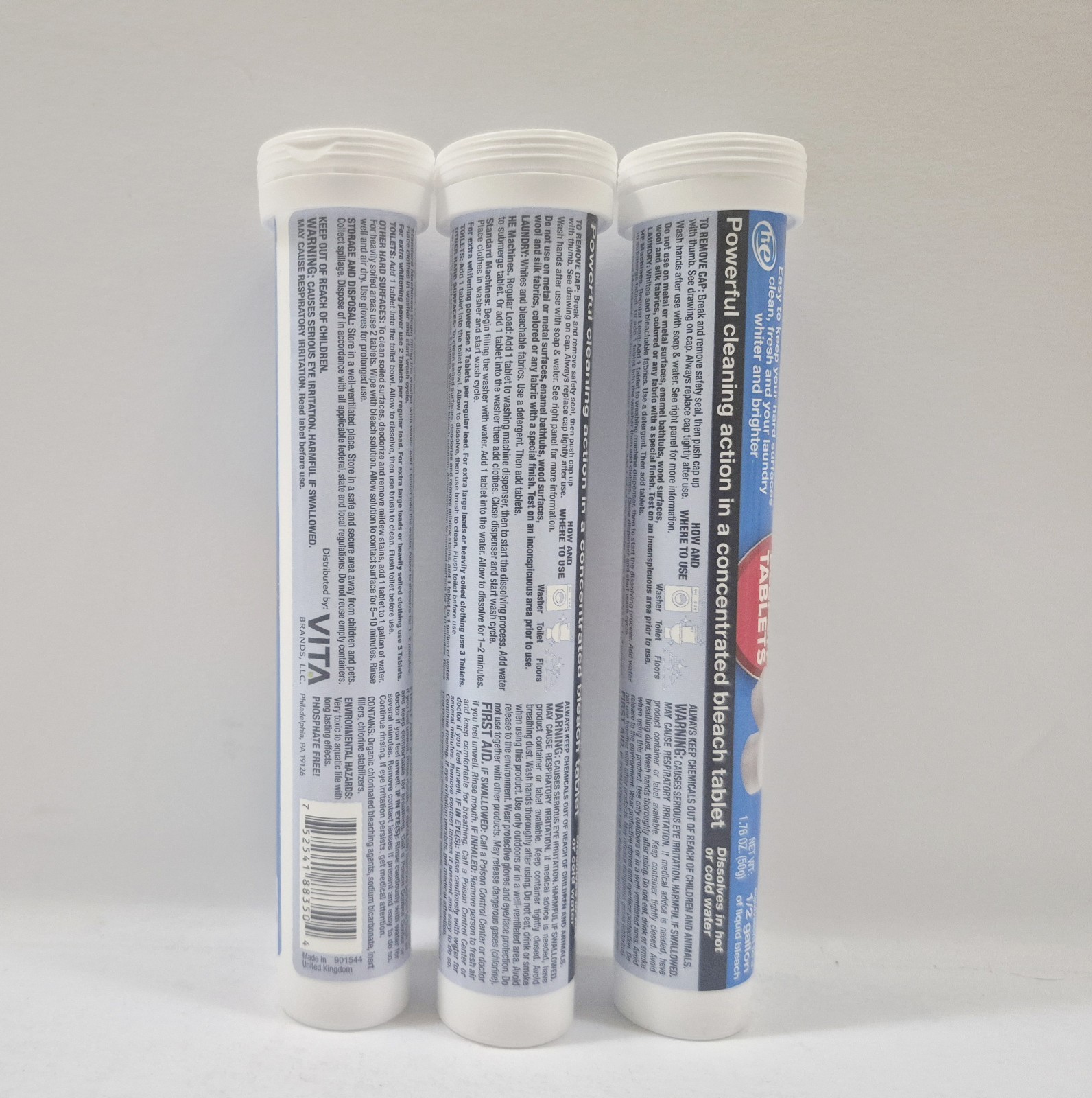 3 Pk Neat Bleach Tablets Ultra Concentrated Original Scent 10ct each (30 tabs)
