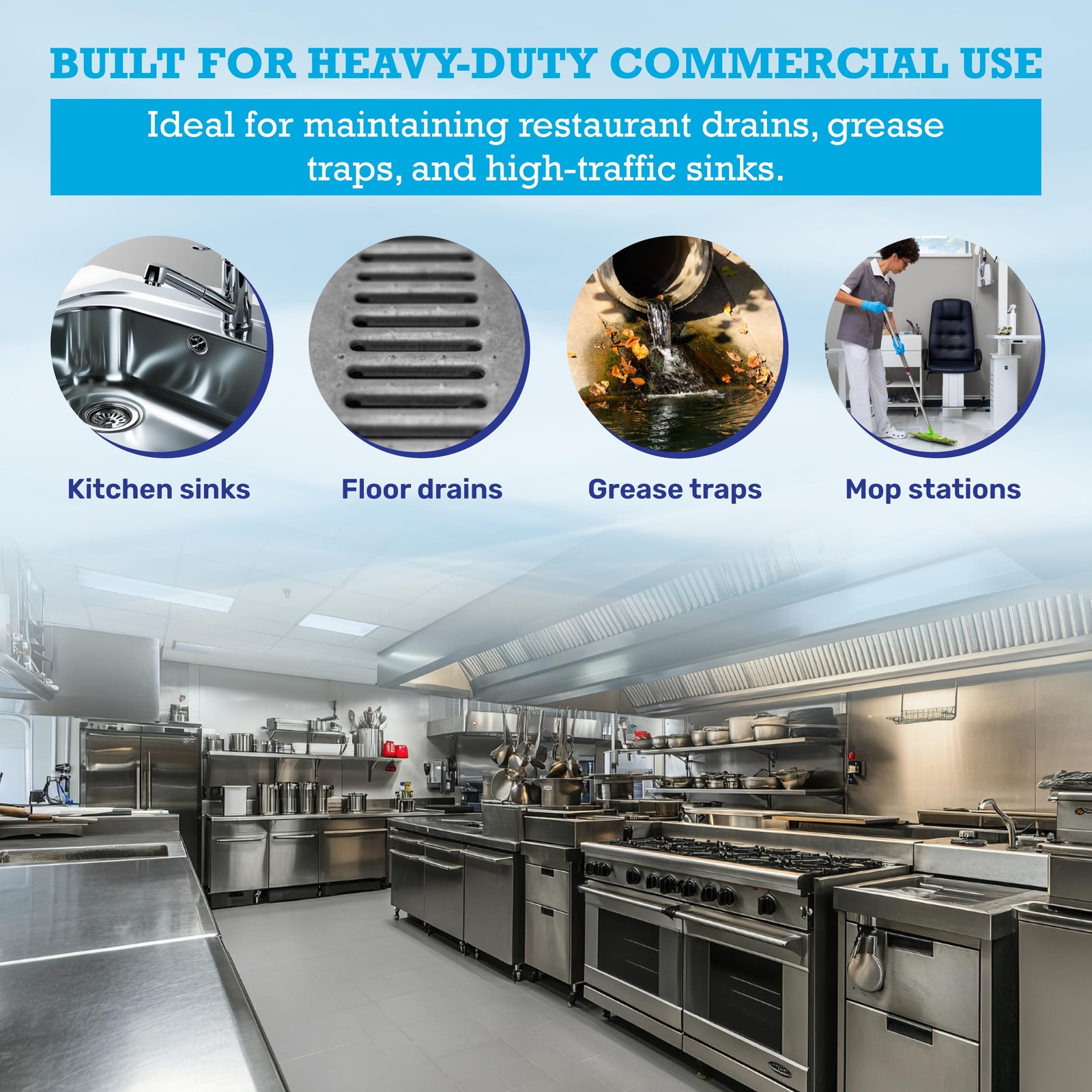 Drain Cleaner & Maintenance – Keeps Drains, Pipes, & Grease Traps Clean and F…