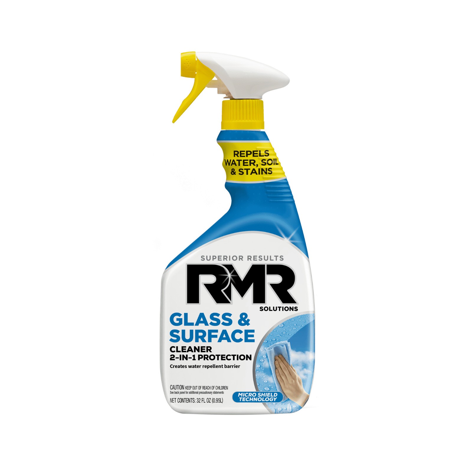 RMR Glass Surface Cleaner Repellent 2 in 1 Formula 32 Ounce Spray Cleaner