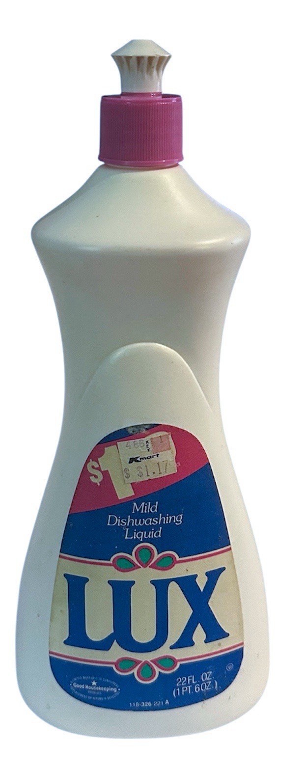 Vtg LUX Mild Dishwashing Liquid Lever Brothers Inc 22 oz 1980s Soap Paper Labels
