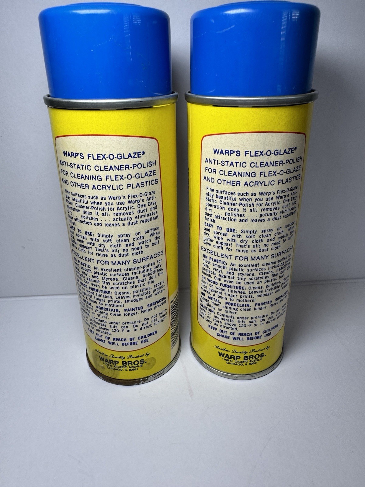 Warps Flex O Glaze Acrylic Cleaner And Polish 7 Oz Each Lot Of 2