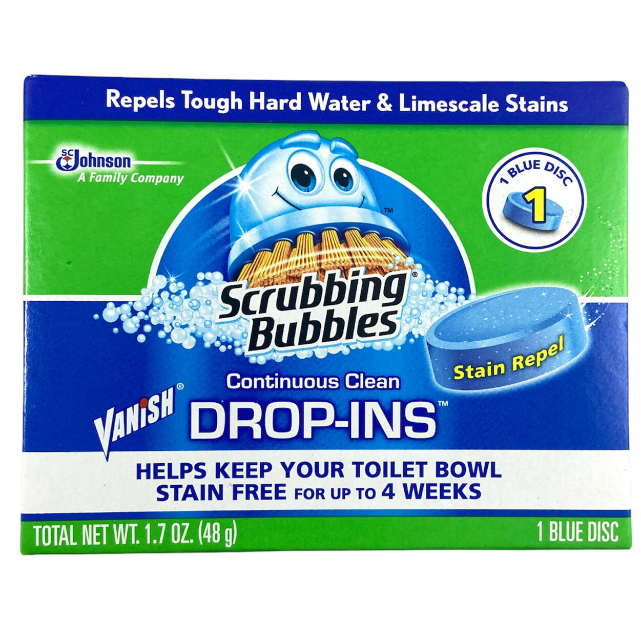 Lot of 3 Scrubbing Bubbles Continuous Clean Drop-In Blue Discs Stain Repel