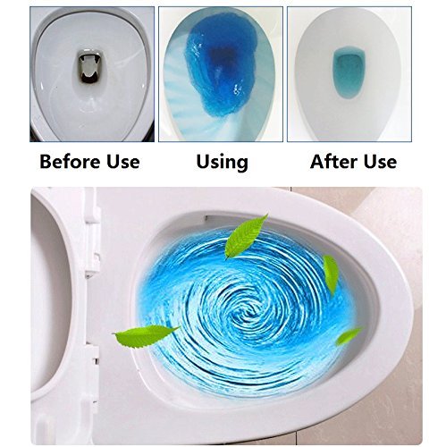 24 Automatic Bleach Toilet Bowl Cleaner Stain Remover Blue Tab-Tablet Flush Tank