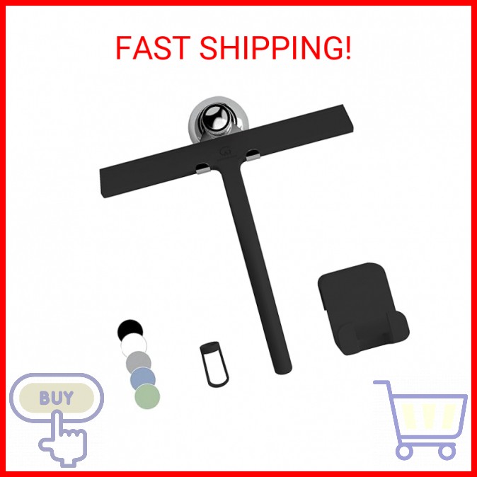 GÜTEWERK Shower Squeegee for Glass Doors, Silicone Window Squeegee, Bathroom and