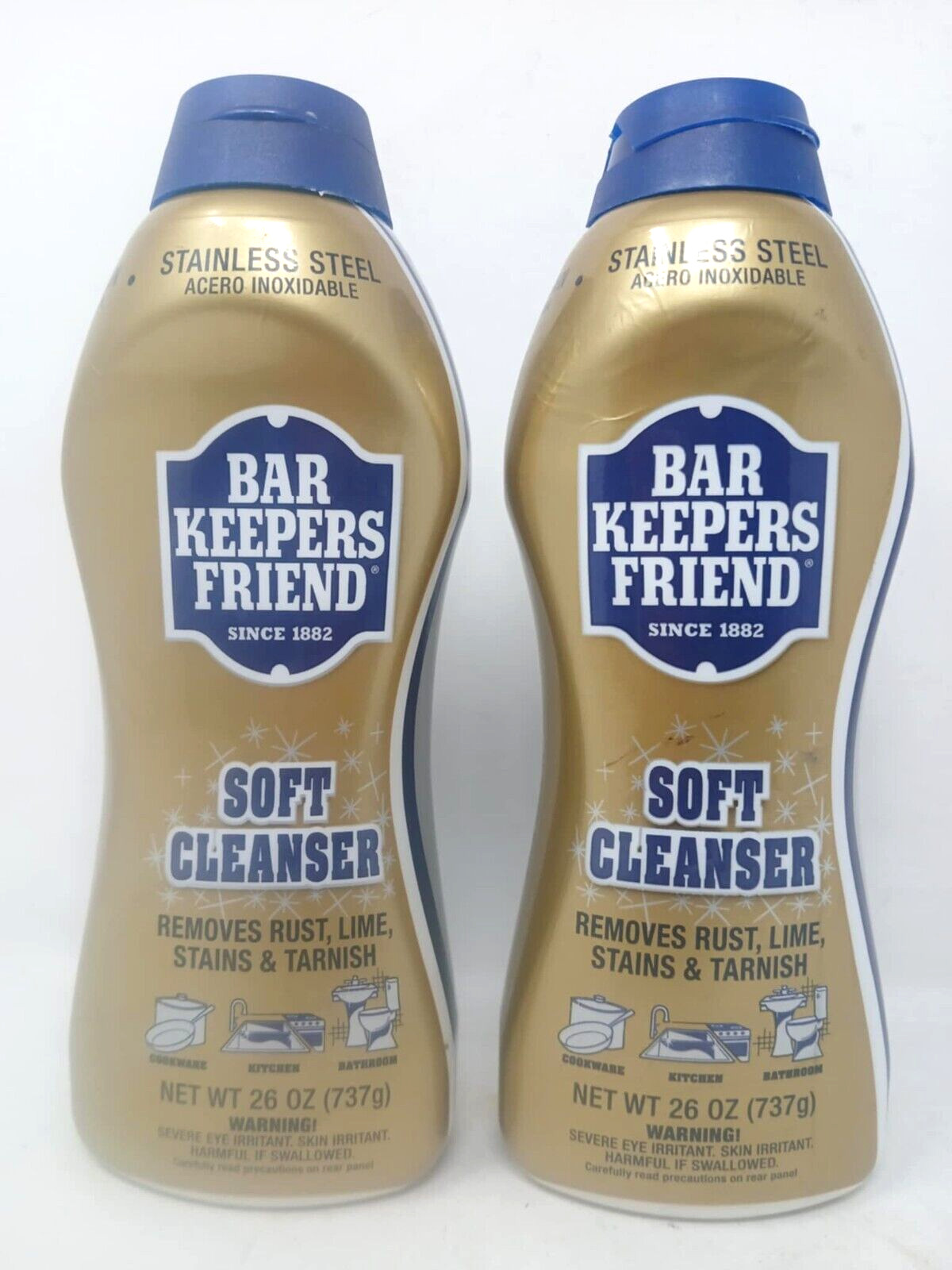 2 PACK – Bar Keepers Friend Soft Cleanser Premixed Formula 26 oz