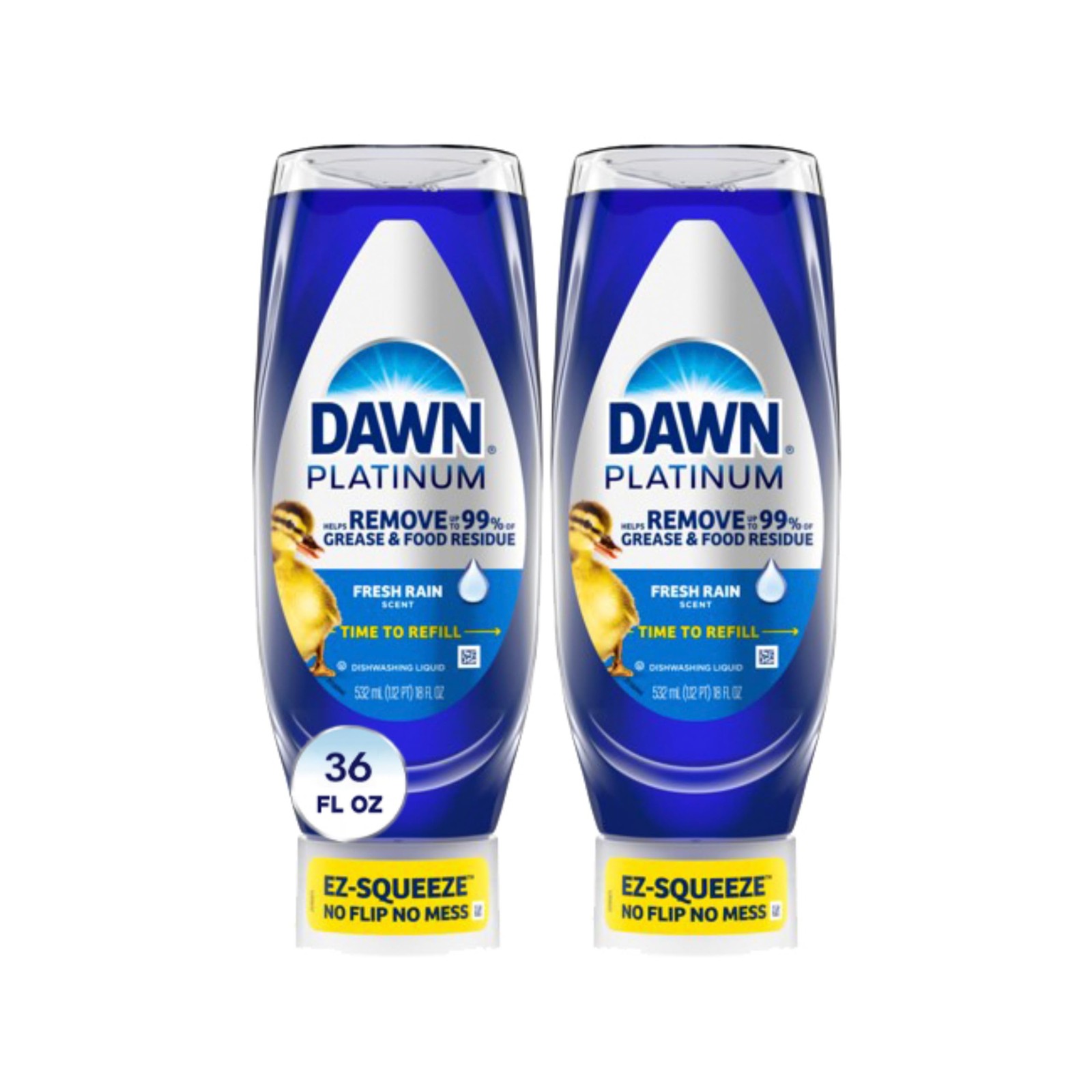 Dawn Platinum EZ-Squeeze Dish Soap, Dishwashing Liquid, Fresh Rain