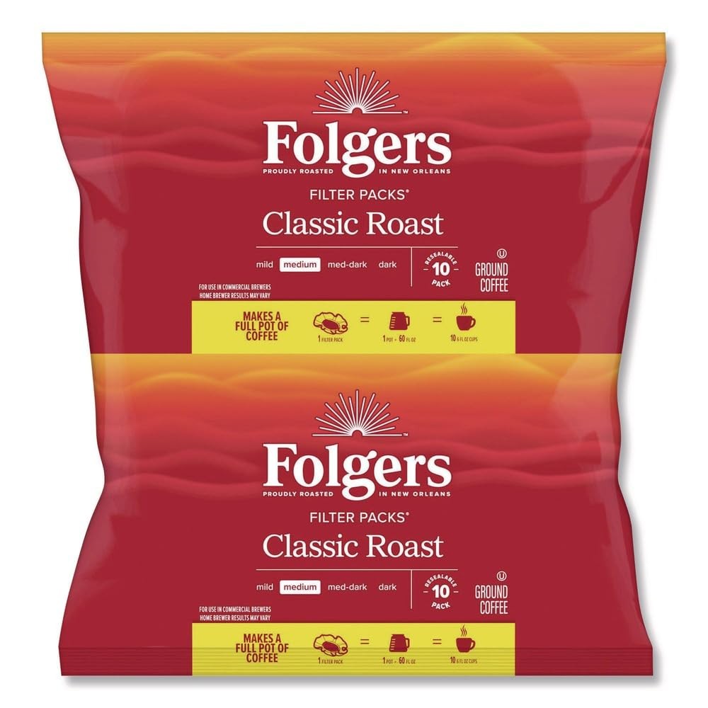 Folgers 2550052320 1.05 oz. Regular Coffee Filter Packs (40/Carton)