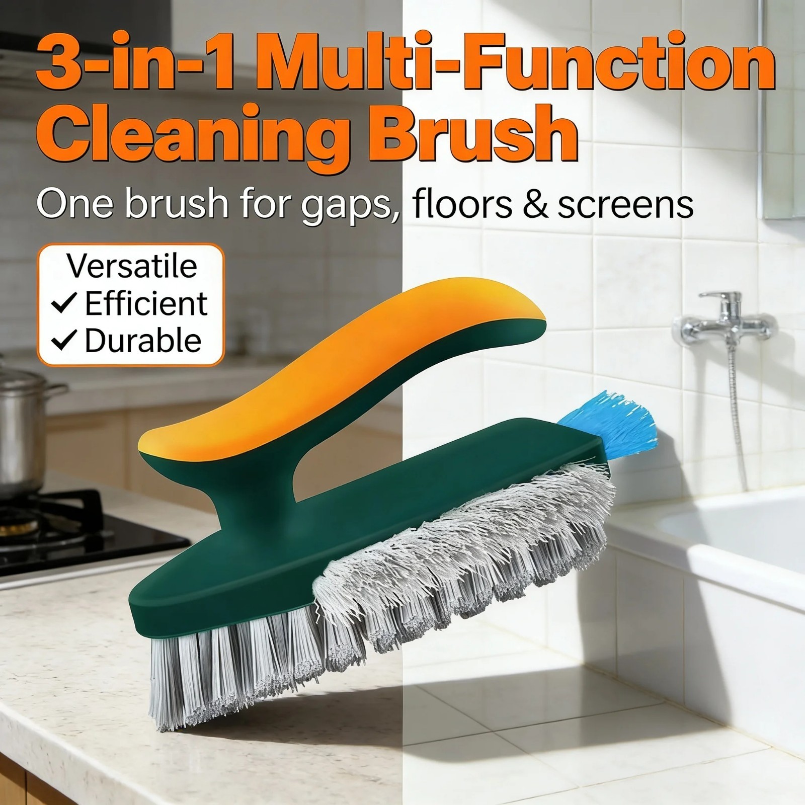 Scrub Brush, Heavy-Duty Scrub Brushes for Cleaning with Stiff Bristles Cleaning
