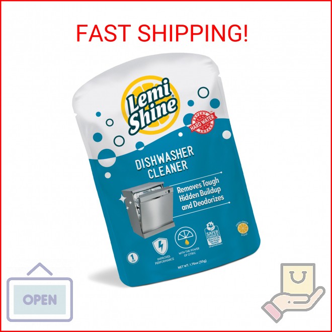 Lemi Shine Natural Dishwasher Cleaner – Hard Water Citric Acid Cleaning Powder –