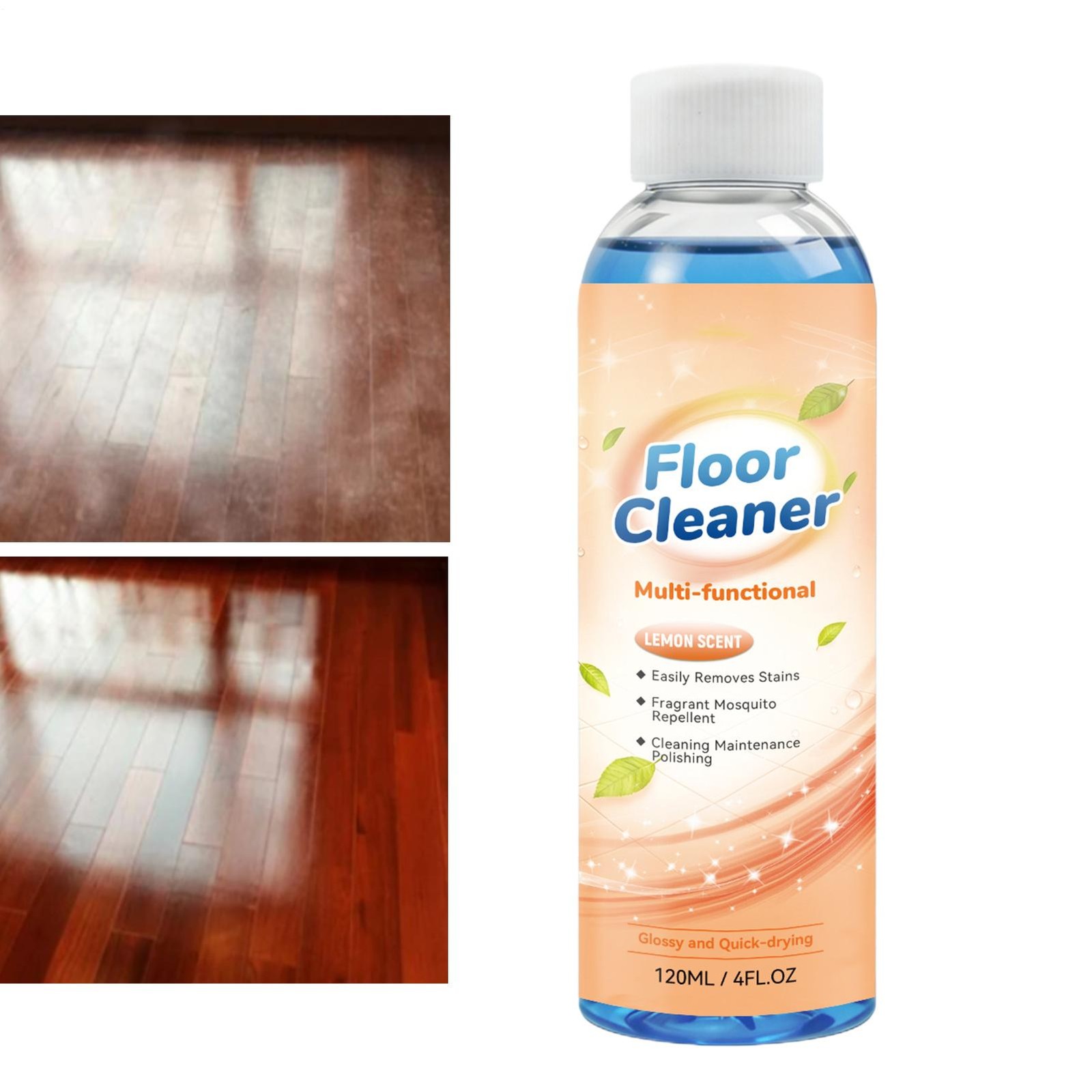 Floor Cleaner for Mopping 120ML Lemon Scent Degreaser Quick-Dry Gnat