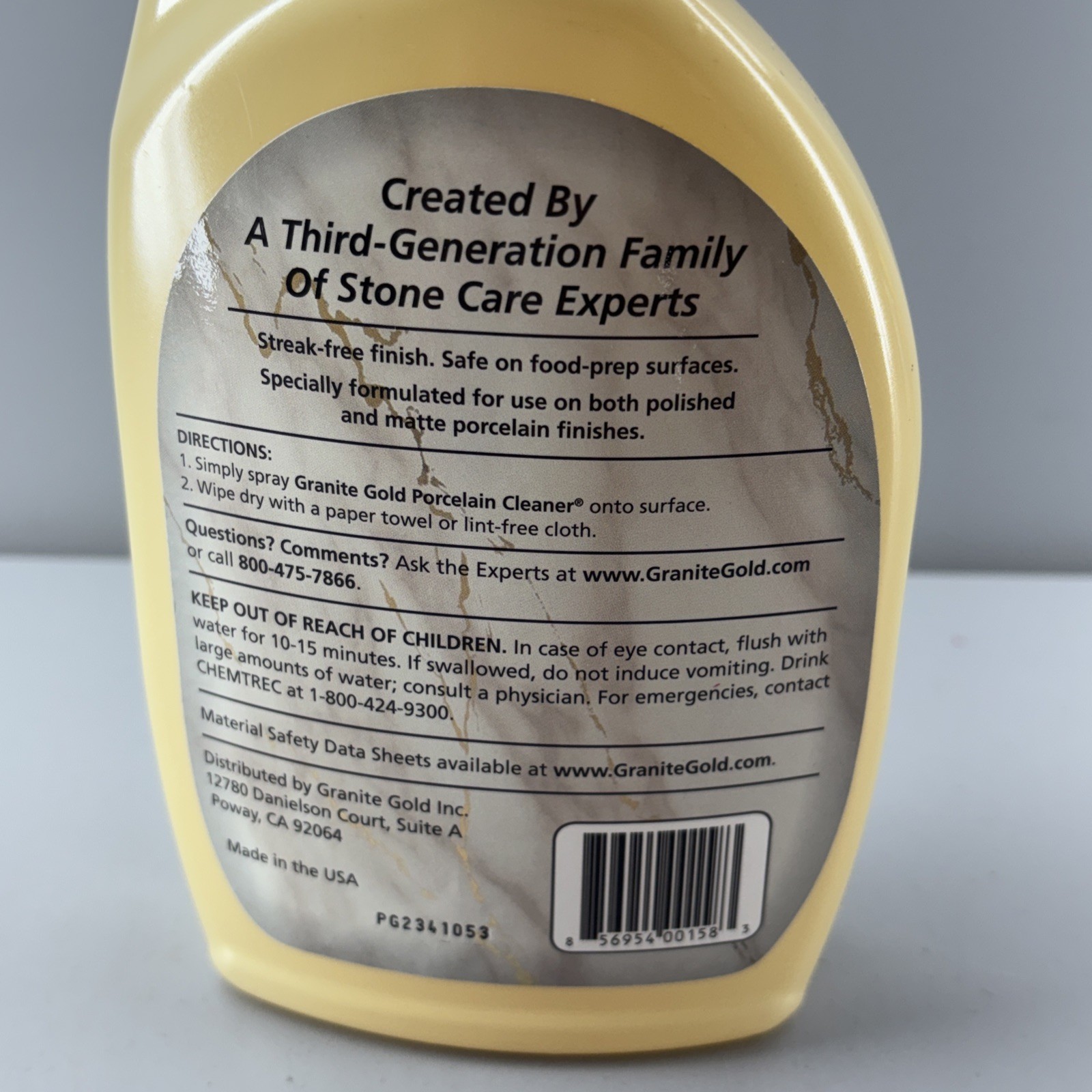 Granite Gold Porcelain Cleaner Streak-Free Cleaner, 24 Fl. Oz.