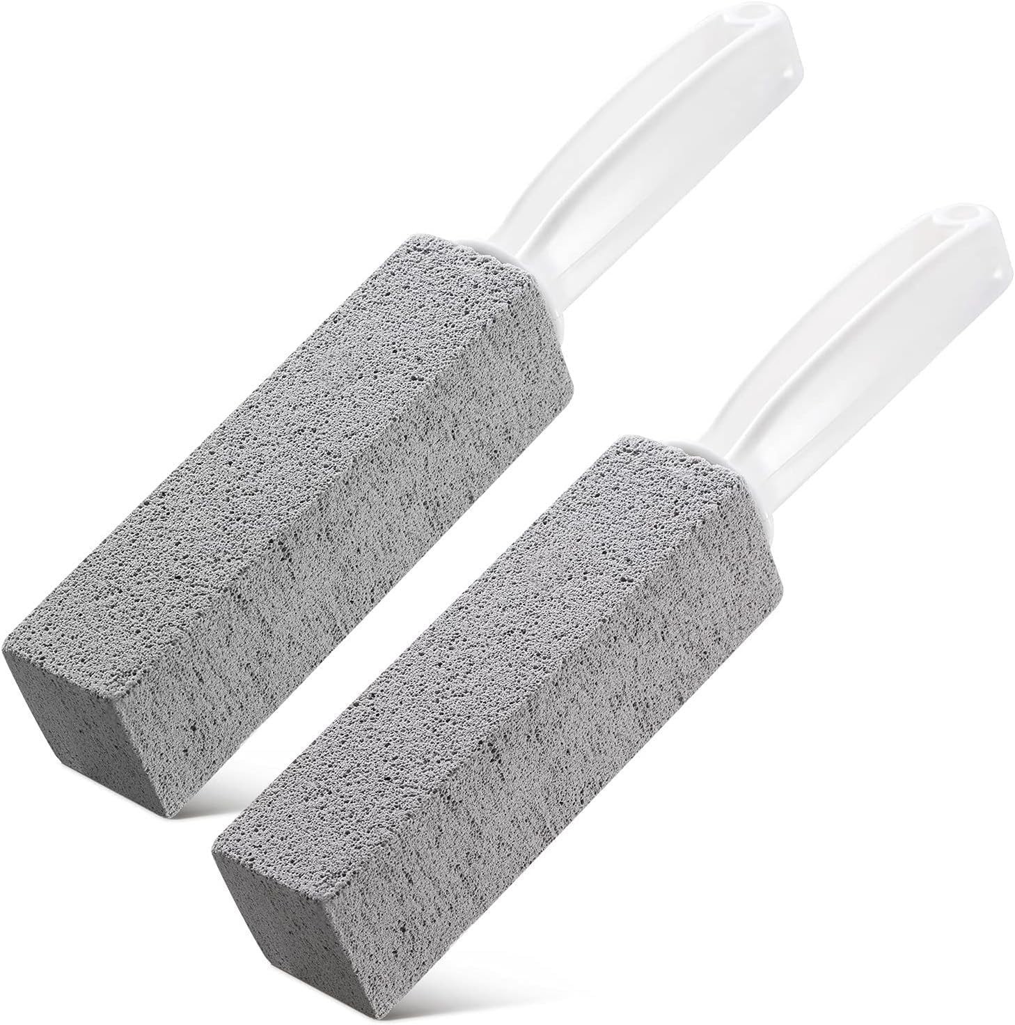 2 PCS Toilet Bowl Pumice Cleaner With Handle Hard Water Ring Stain Remover Stone
