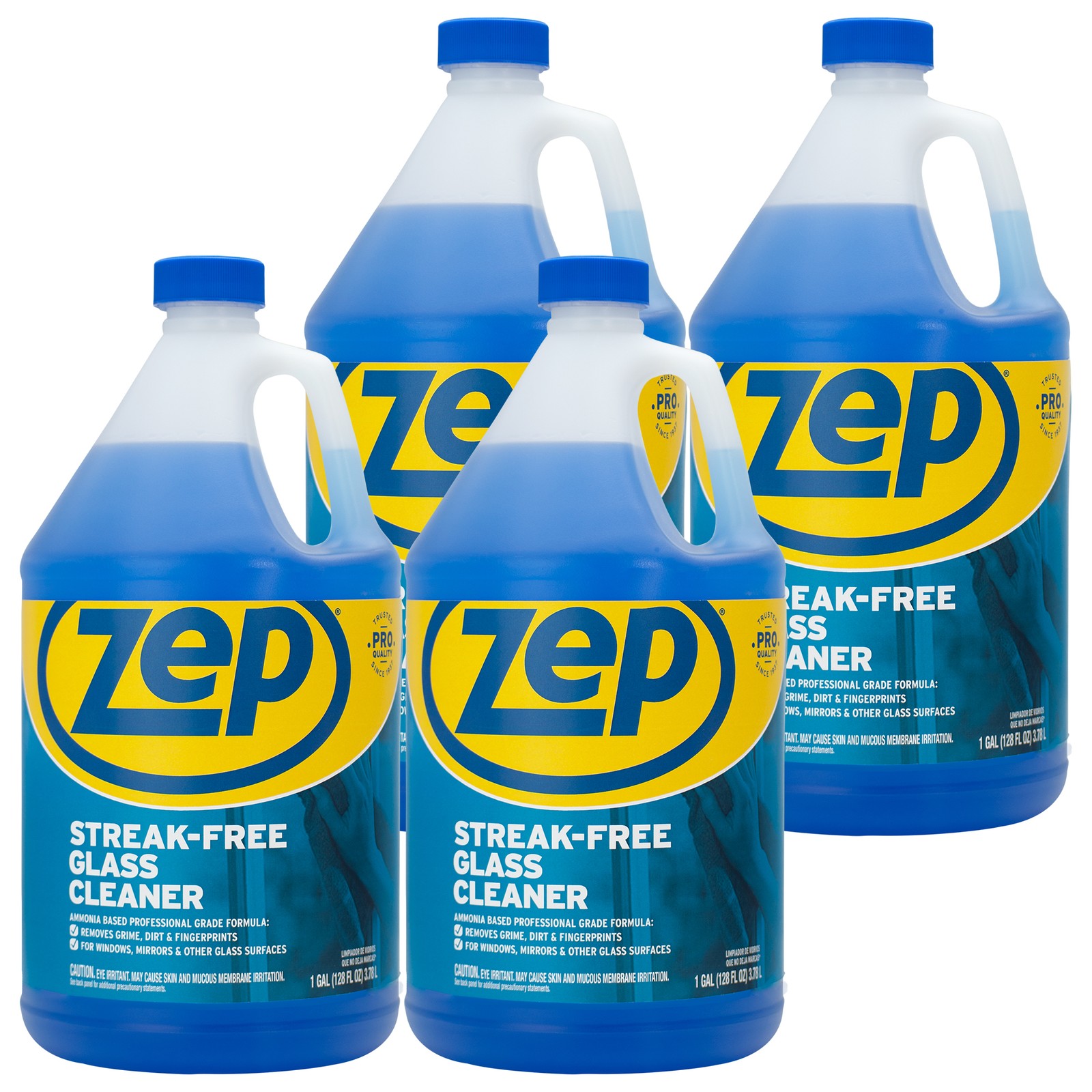 Zep Streak-Free Glass Cleaner – 1 Gallon (Case of 4) ZU1120128 – Professional