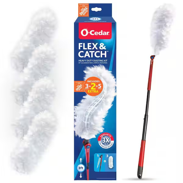 Flex & Catch Duster Kit Extendable 3ft Flexible Head 5 Refills