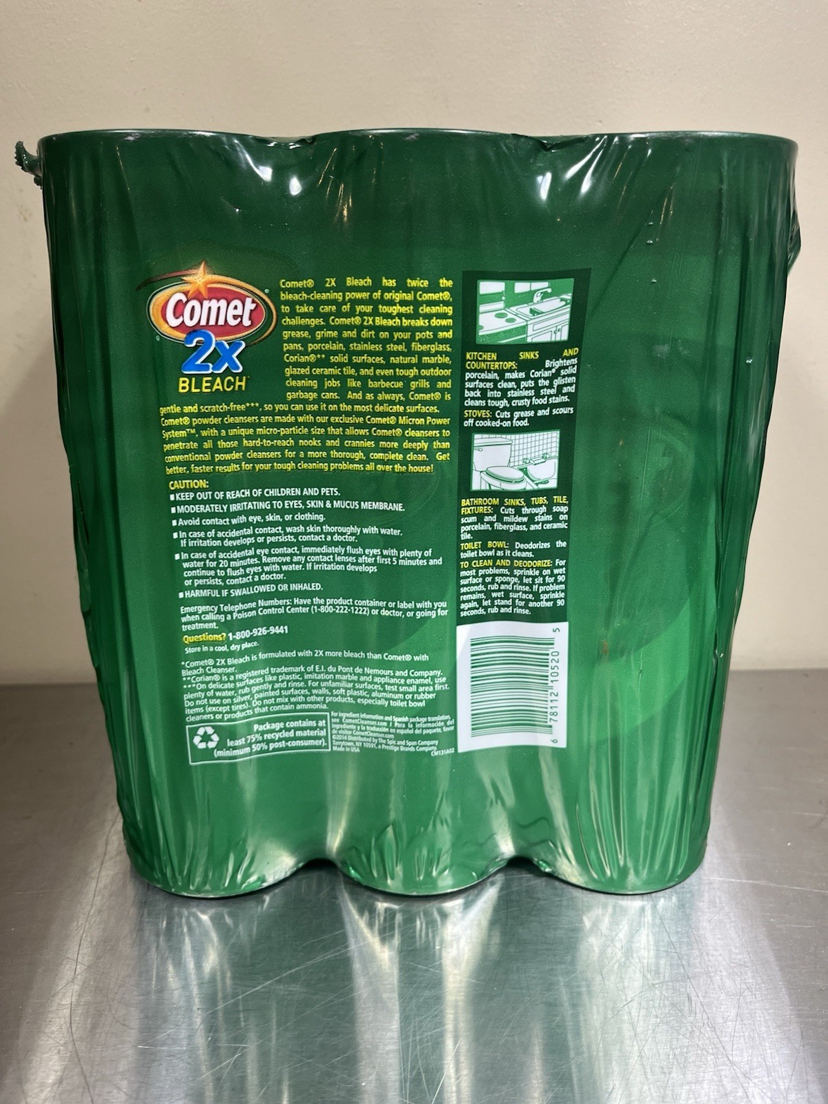 Free Shipping! Comet 2X Bleach Powder Cleanser 28oz – 6 Pack