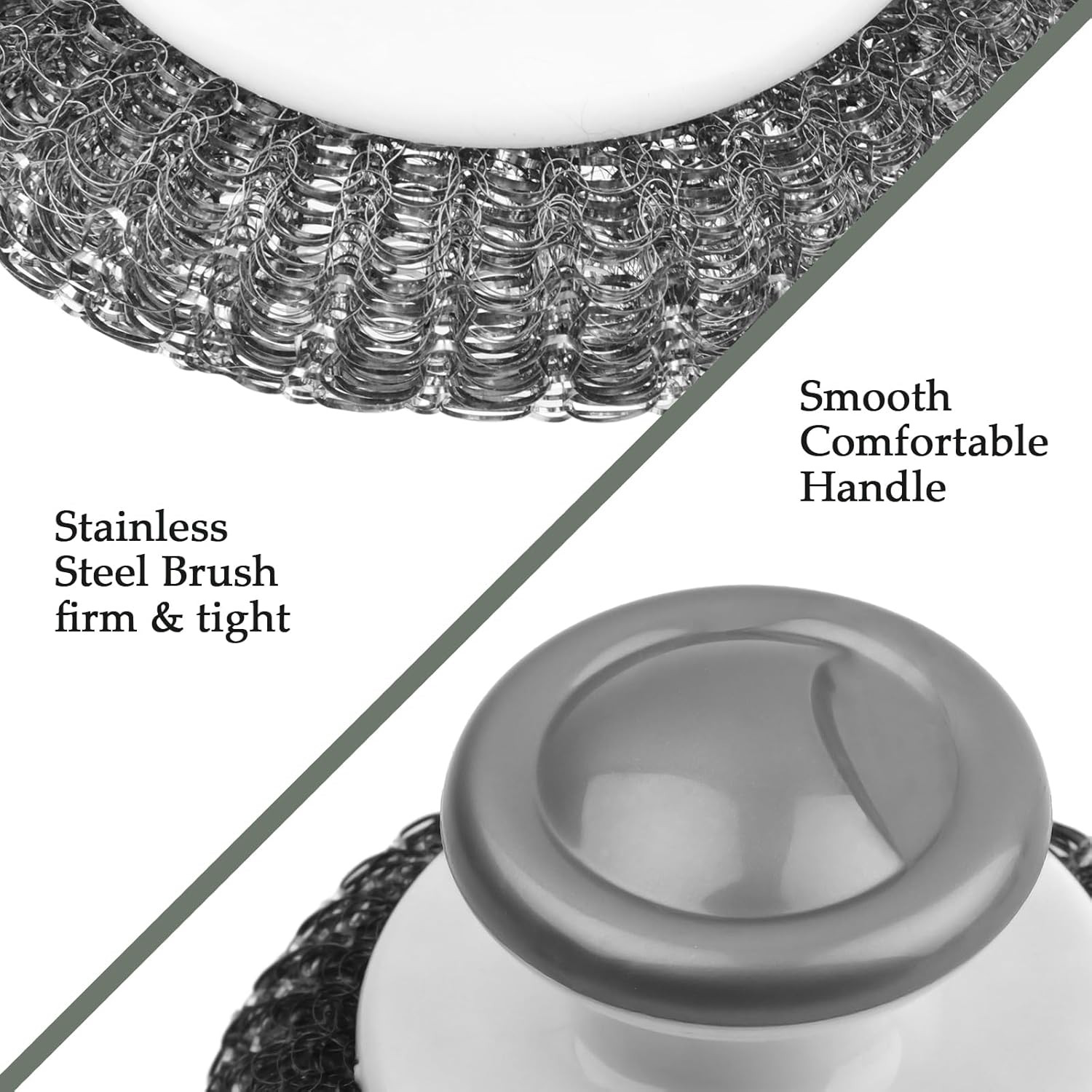 2 Pack Stainless Steel Wool Scrubber, Scrubbing Scouring Pad, Steel Wool Scrubbe