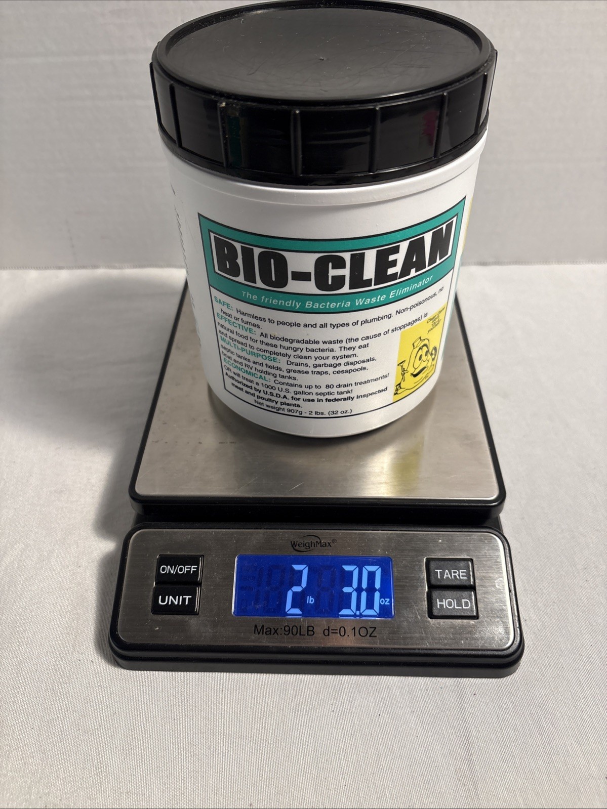 Bio-Clean Drain & Septic 2LB Canister Environmentally Safe USED 90% Remaining