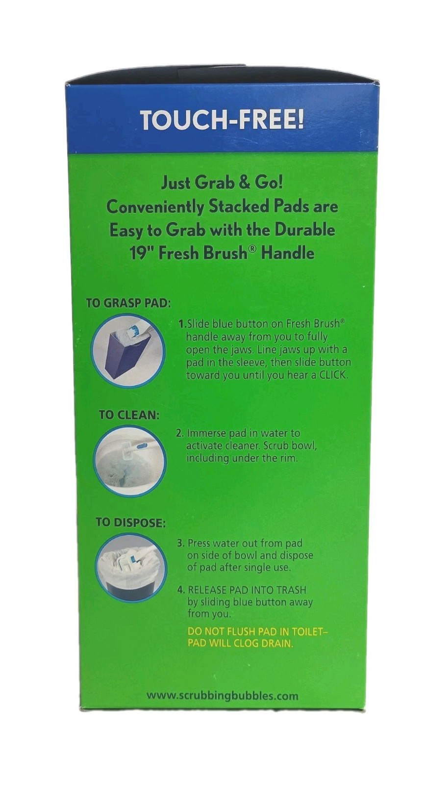 Scrubbing Bubbles Fresh Brush Heavy Duty Refills Citrus Scent 2-8PK 16 Total