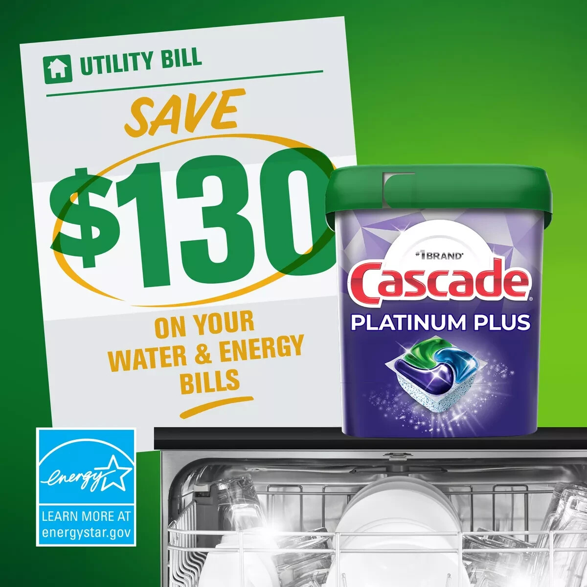 Cascade Fresh Platinum Plus Action Pacs Dishwasher Detergents 28pacs