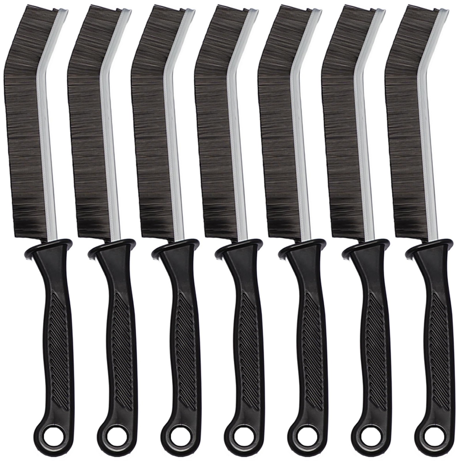 7 Pcs Hard Bristle Crevice Cleaning Brush Set – for Grout, Tight Spaces & Gap…