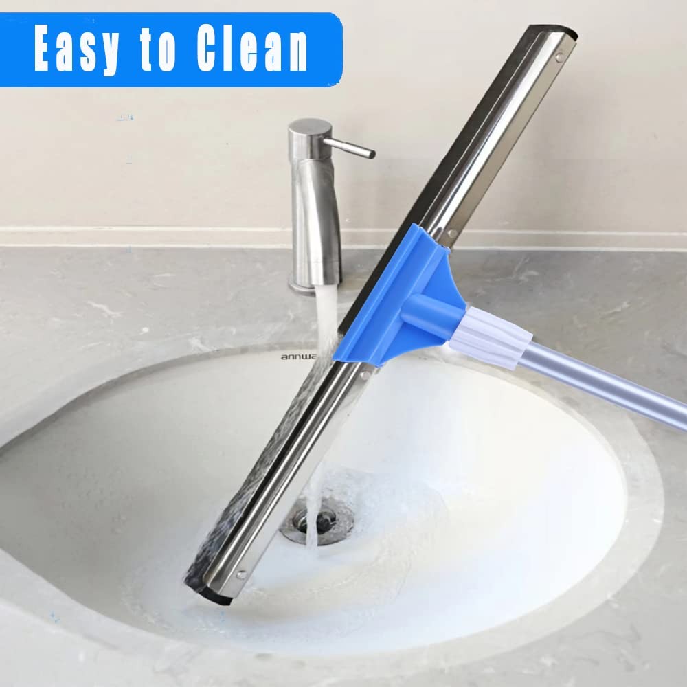 Floor Squeegee for Concrete Floor – 50″ Squeegee Broom with Long Handle for T…